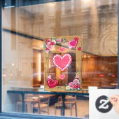 Valentijn Accent Window Cling 28x40 Aanpassen Raamsticker (Cafe Raam)
