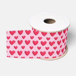 Valentijn achtergrond met hart liefde grosgrain lint
