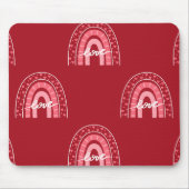 Valentijn achtergrond met hartenliefde muismat (Voorkant)