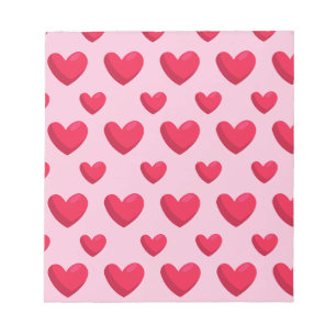 Valentijn achtergrond met hartliefde notitieblok