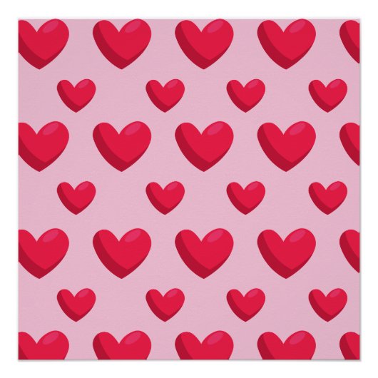 Valentijn achtergrond met hartliefde perfect poster (Voorkant)