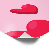 Valentijn achtergrond met hartliefde perfect poster (Hoek)