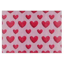 Valentijn achtergrond met hartliefde snijplank