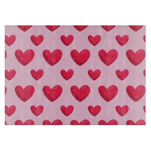 Valentijn achtergrond met hartliefde snijplank (Voorkant)