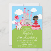Valentijn African American Princess Birthday Kaart (Voorkant)
