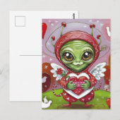 Valentijn-alien Briefkaart (Voorkant / Achterkant)