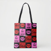 Valentijn All-Over-Print Canvas tas (Voorkant)