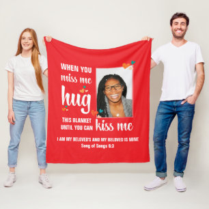 VALENTIJN ALS JE ME MIST KNUFFEL DEZE FOTO FLEECE DEKEN