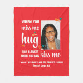 VALENTIJN ALS JE ME MIST KNUFFEL DEZE FOTO FLEECE DEKEN (Voorkant)