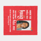 VALENTIJN ALS JE ME MIST KNUFFEL DEZE FOTO FLEECE DEKEN (Voorkant (Horizontaal))