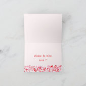 Valentijn alsjeblieft mijn kaartenhart en rood lin feestdagen kaart (Binnen)