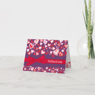 Valentijn alsjeblieft mijn kaartenhart en rood lin feestdagen kaart