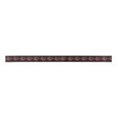 Valentijn Anatomic Heart Red Black Satin Ribbon Satijnen Lint (Voorkant)