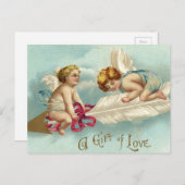 Valentijn Angel Cherubs Feestdagenkaart (Voorkant / Achterkant)