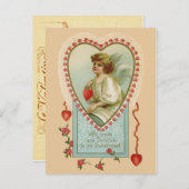  Valentijn Angel en Heart Feestdagenkaart (Voorkant / Achterkant)