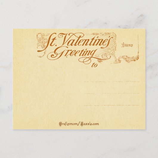  Valentijn Angel en Heart Feestdagenkaart (Achterkant)