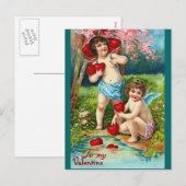 Valentijn Angels Feestdagenkaart (Voorkant / Achterkant)