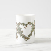  Valentijn Angels met dubbel hart Porselein Kop (Voorkant)