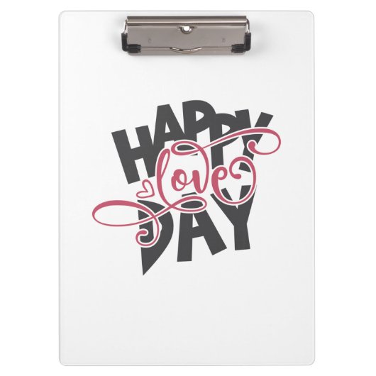 Valentijn Art Happy Love Day Klembord (Voorkant)