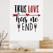 Valentijn Art True Love heeft geen einde Poster (Keuken)