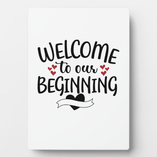 Valentijn Art Welkom bij ons begin Fotoplaat (voorkant)