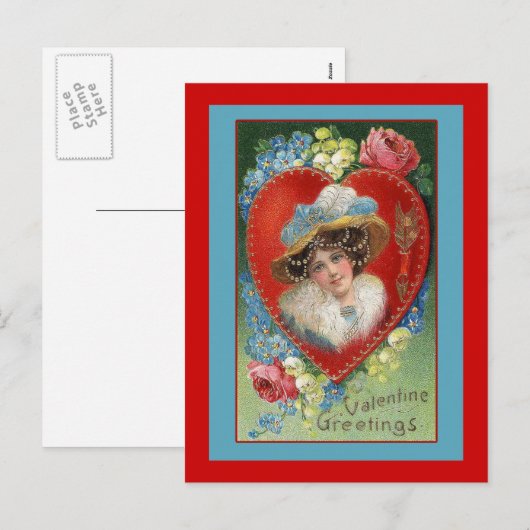  Valentijn Art Wenskaarten Feestdagenkaart (Voorkant / Achterkant)