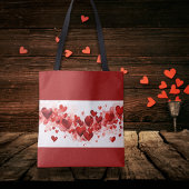 Valentijn Artistic Heart Design Canvas tas