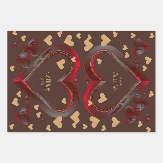 Valentijn assortiment inpakpapier vel (Voorkant)