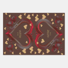 Valentijn assortiment inpakpapier vel