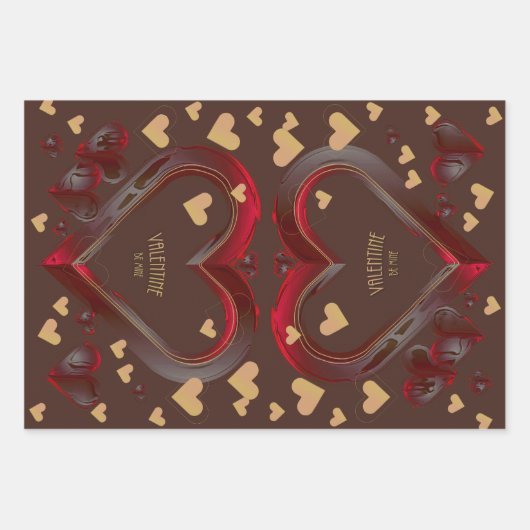 Valentijn assortiment inpakpapier vel (Voorkant)