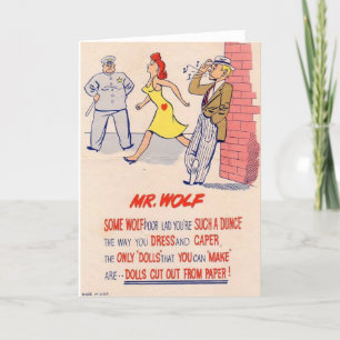 Valentijn azijn - de heer Wolf, Feestdagen Kaart