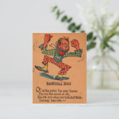 valentijn azijn uit de jaren '30: de Baseball Bug Feestdagenkaart (Staand voorkant)