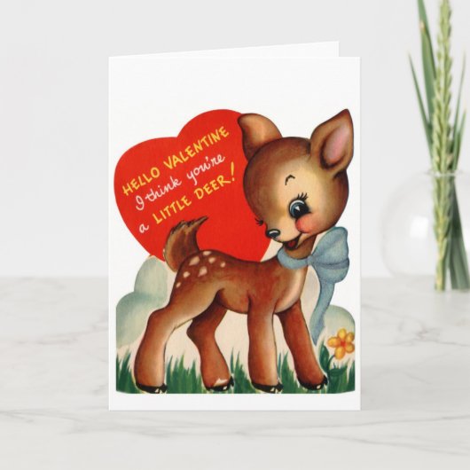  Valentijn Baby Deer Feestdagen Kaart (Voorkant)
