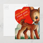  Valentijn Baby Deer Feestdagenkaart (Voorkant / Achterkant)