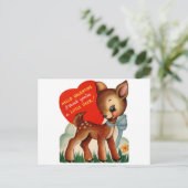 Valentijn Baby Deer Feestdagenkaart (Staand voorkant)