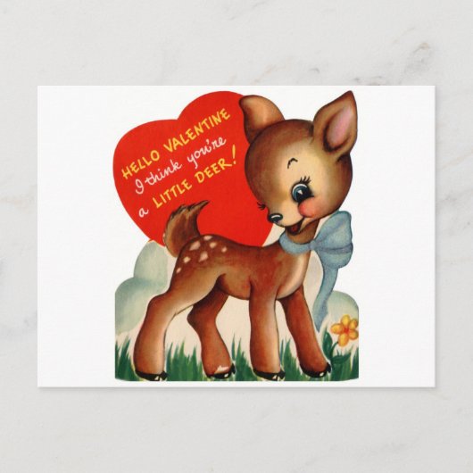 Valentijn Baby Deer Feestdagenkaart (Voorkant)