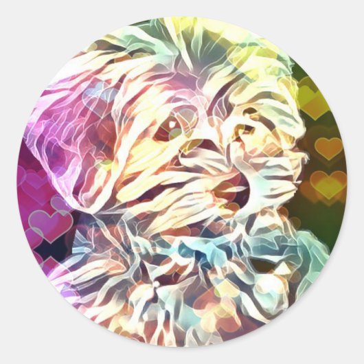 Valentijn Baby Kopersticker Ronde Sticker (Voorkant)