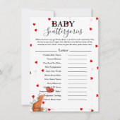 Valentijn baby scattergories baby shower spel Kaar Kaart (Voorkant)