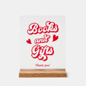 Valentijn Baby shower Boeken en geschenken Acryl Bord (Voorkant)