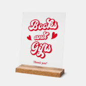 Valentijn Baby shower Boeken en geschenken Acryl Bord (Hoek)