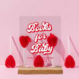 Valentijn Baby shower Boeken voor Baby Acryl Bord