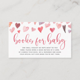 Valentijn Baby shower Boeken voor Baby Insert Kaar Plaatskaartje