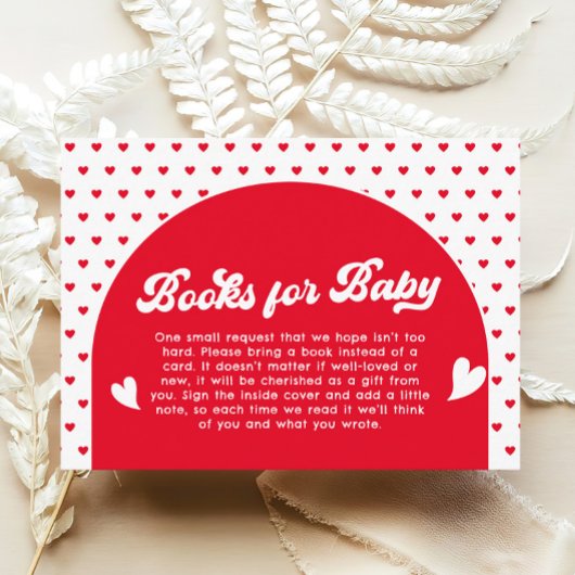 Valentijn Baby shower Book Request Informatiekaartje