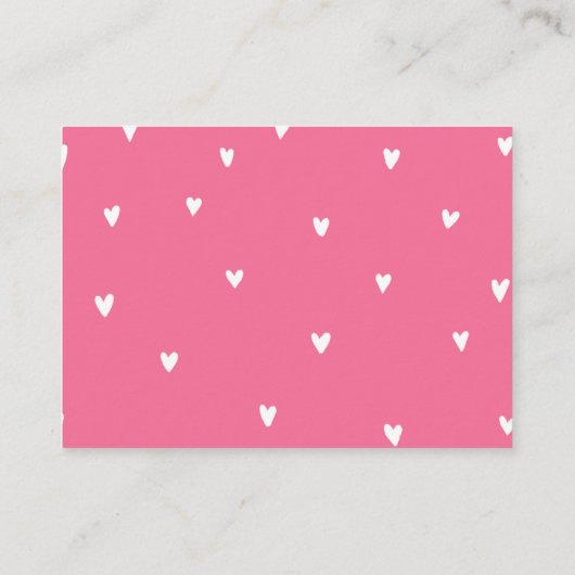 Valentijn Baby shower Book Request Informatiekaartje (Achterkant)