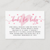 Valentijn Baby shower Book Request Informatiekaartje (Voorkant)