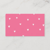 Valentijn Baby shower Diaper Raffle Ticket Informatiekaartje (Achterkant)