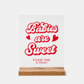 Valentijn Baby shower gunst Acryl Bord (Voorkant)