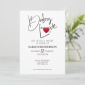 Valentijn Baby shower|harten|Lieverd Kaart (Staand voorkant)