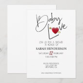 Valentijn Baby shower|harten|Lieverd Kaart (Voorkant / Achterkant)