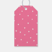Valentijn Baby shower Hugs en Kisses Cadeaulabel (Achterkant)